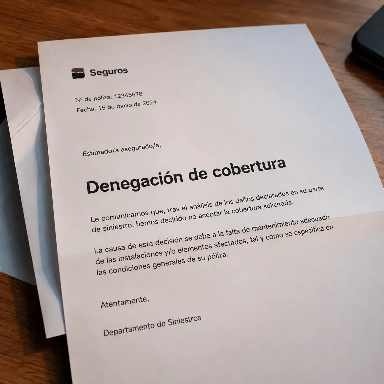 ¿Seguro rechazado por falta de mantenimiento?